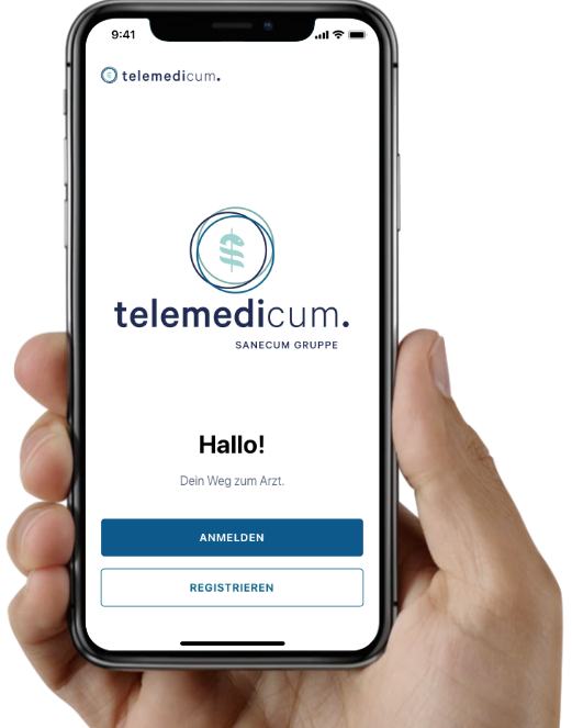 Jetzt downloaden, die telemedicum. Mein Arzt App zur Telemedizin