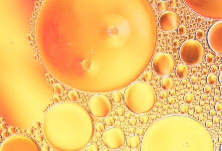 Abstract yellow orange bubbles texture 1