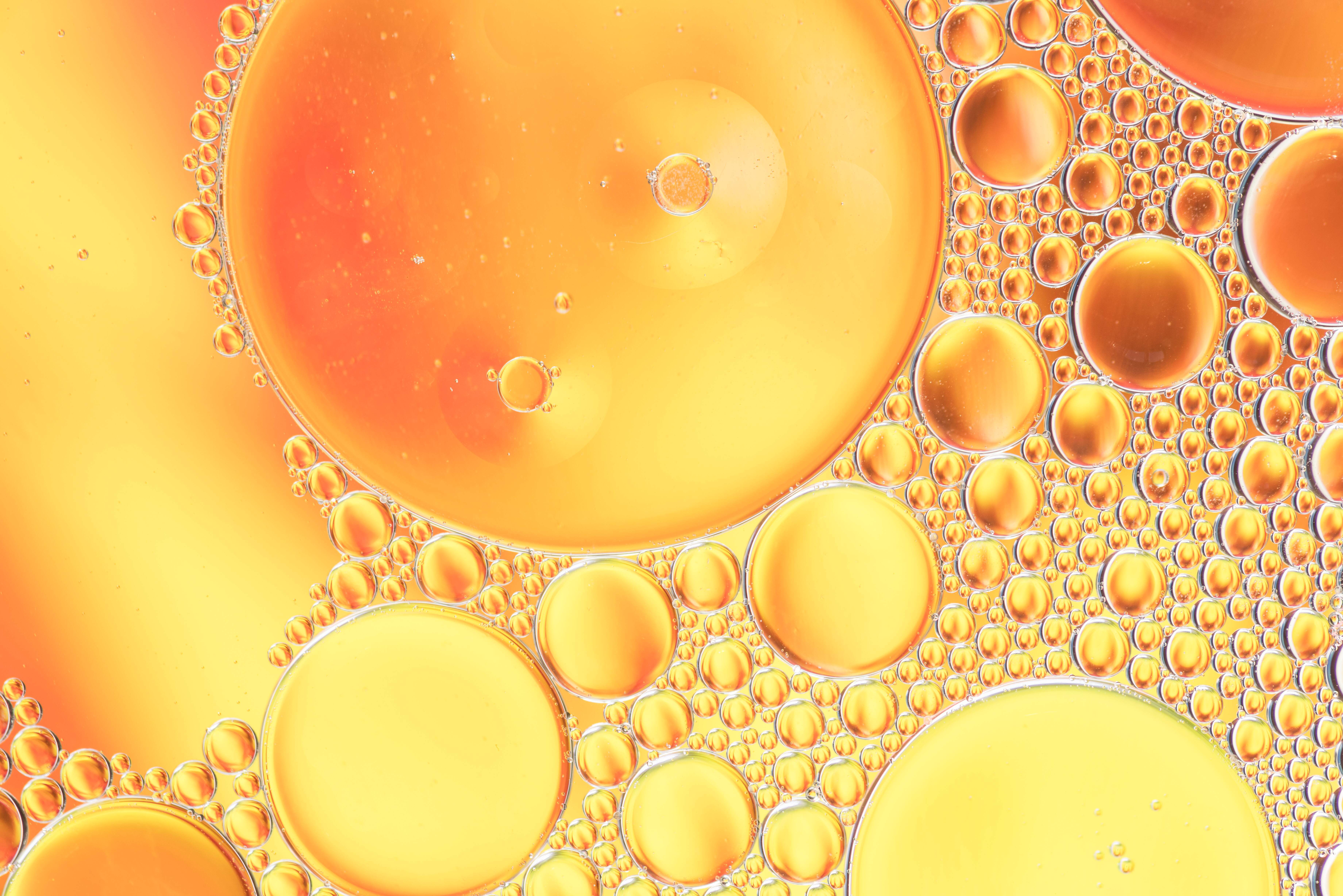 Abstract yellow orange bubbles texture 1